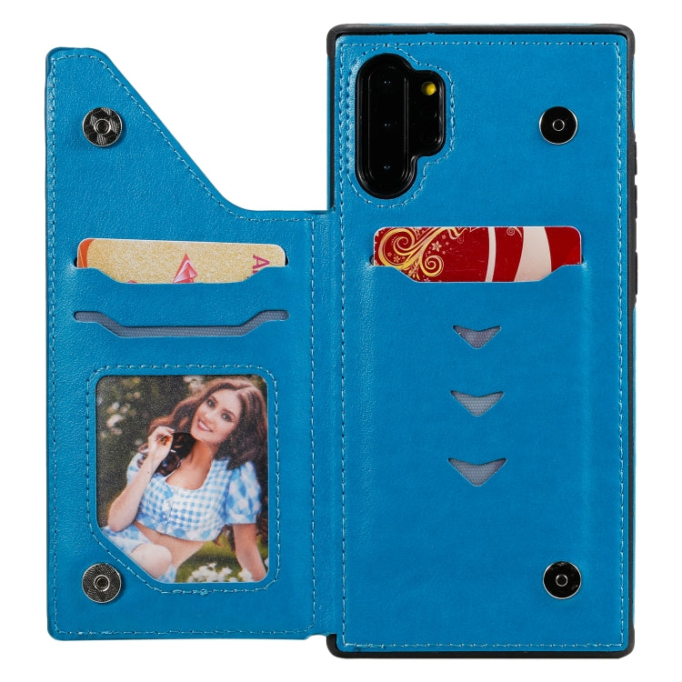 For Samsung Galaxy Note 10 Pro Flower Embossing Pattern Shockproof Protective Case with Holder & Card Slots & Photo Frame