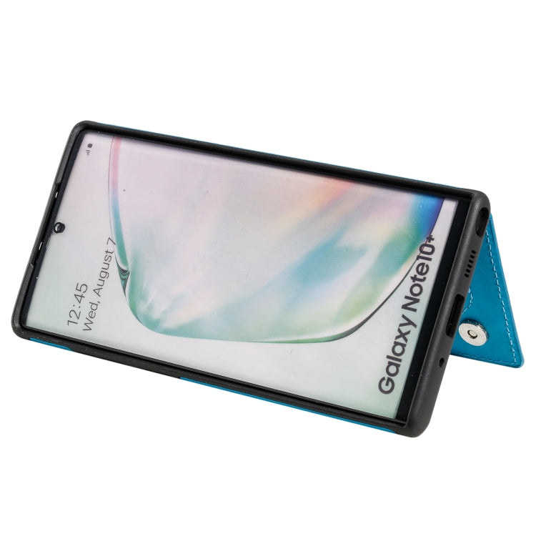 For Samsung Galaxy Note 10 Pro Flower Embossing Pattern Shockproof Protective Case with Holder & Card Slots & Photo Frame