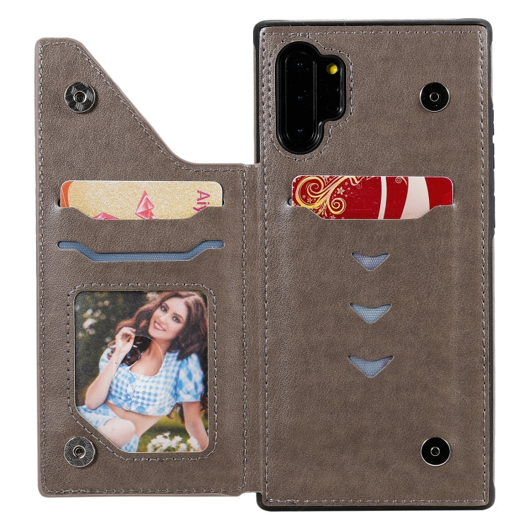 For Samsung Galaxy Note 10 Pro Flower Embossing Pattern Shockproof Protective Case with Holder & Card Slots & Photo Frame