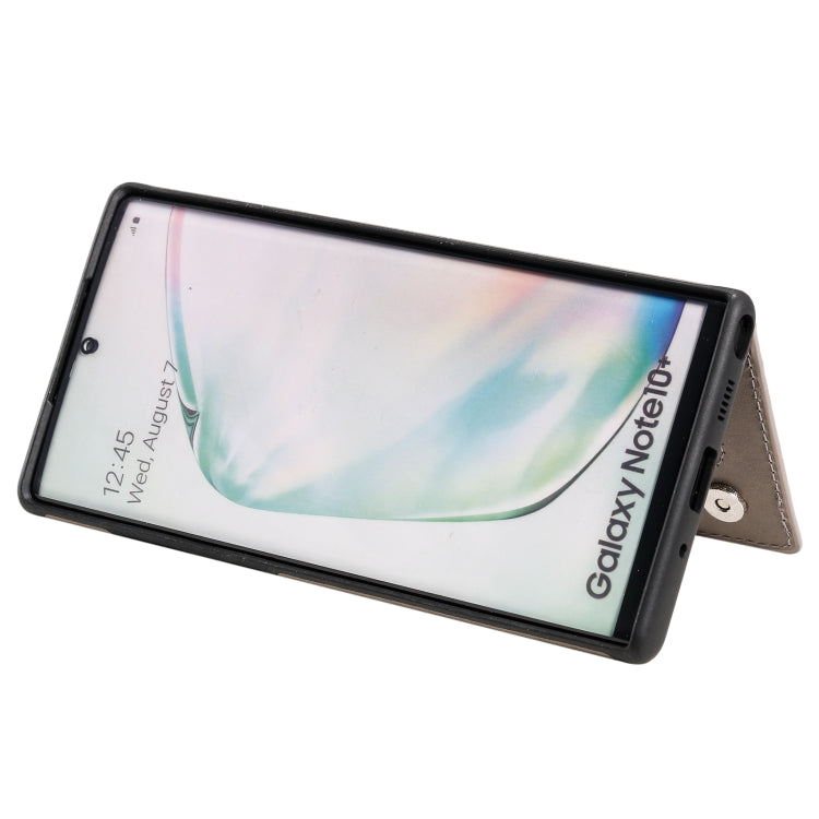 For Samsung Galaxy Note 10 Pro Flower Embossing Pattern Shockproof Protective Case with Holder & Card Slots & Photo Frame