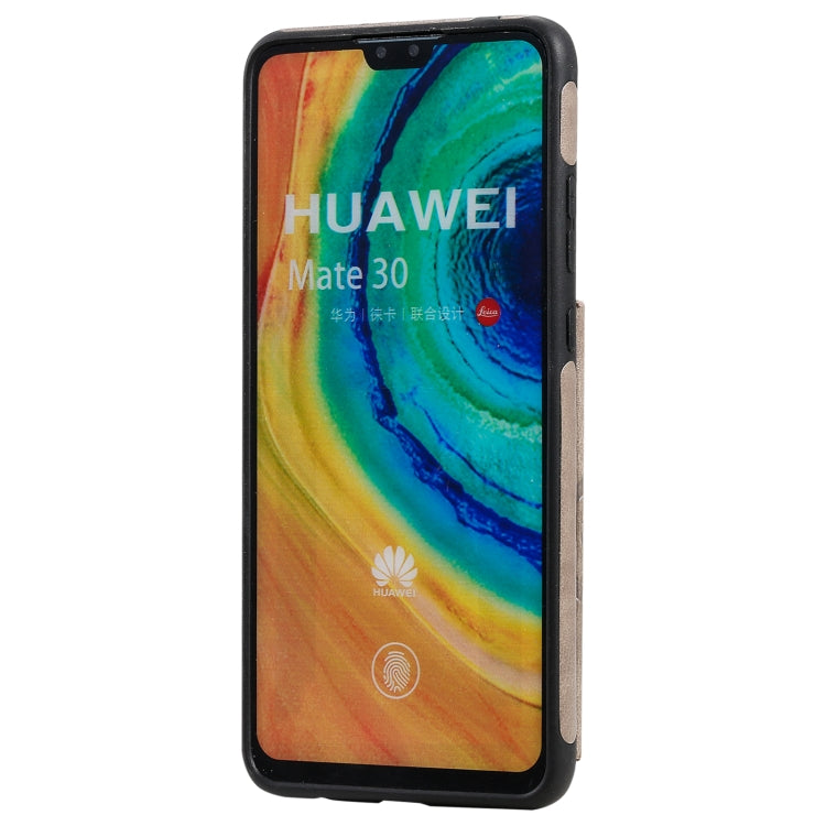 For Huawei Mate 30 Flower Embossing Pattern Shockproof Protective Case with Holder & Card Slots & Photo Frame