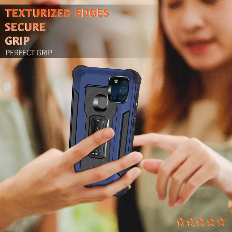 For Samsung Galaxy A21s Knight Jazz PC+TPU Shockproof Protective Case with Foldable Holder