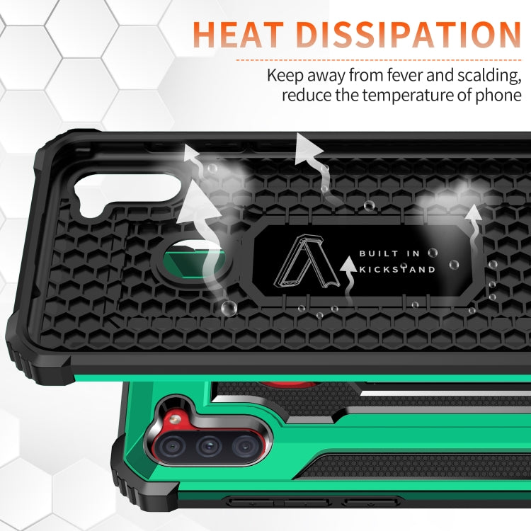 For Samsung Galaxy A11 (US Version) Knight Jazz PC+TPU Shockproof Protective Case with Foldable Holder