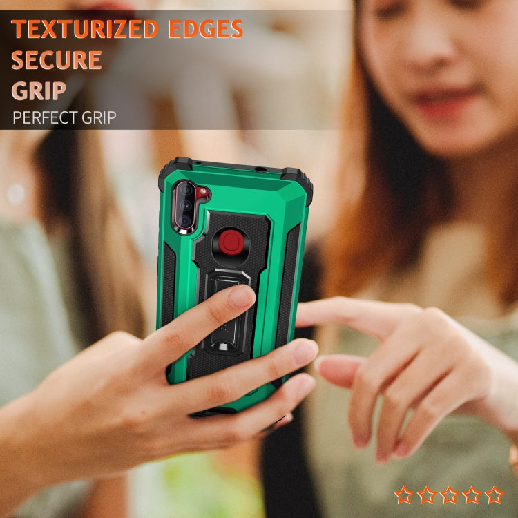 For Samsung Galaxy A11 (US Version) Knight Jazz PC+TPU Shockproof Protective Case with Foldable Holder