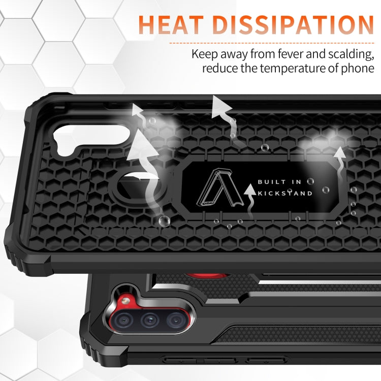 For Samsung Galaxy A11 (US Version) Knight Jazz PC+TPU Shockproof Protective Case with Foldable Holder