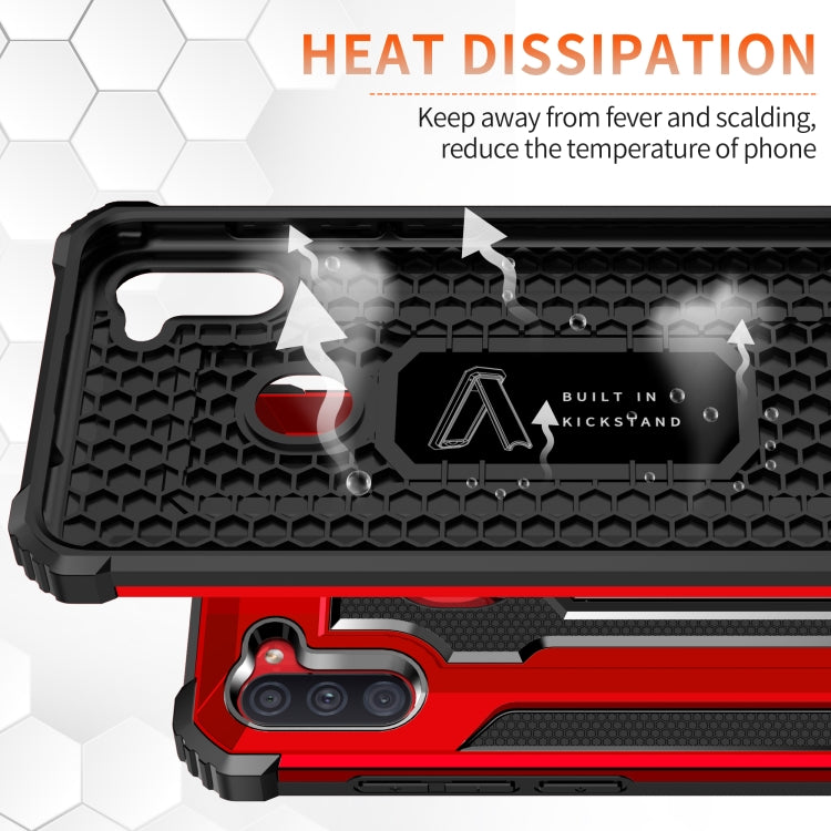 For Samsung Galaxy A11 (US Version) Knight Jazz PC+TPU Shockproof Protective Case with Foldable Holder