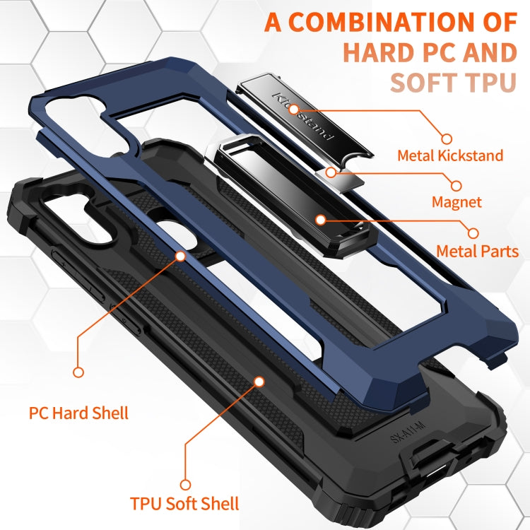For Samsung Galaxy A11 (US Version) Knight Jazz PC+TPU Shockproof Protective Case with Foldable Holder