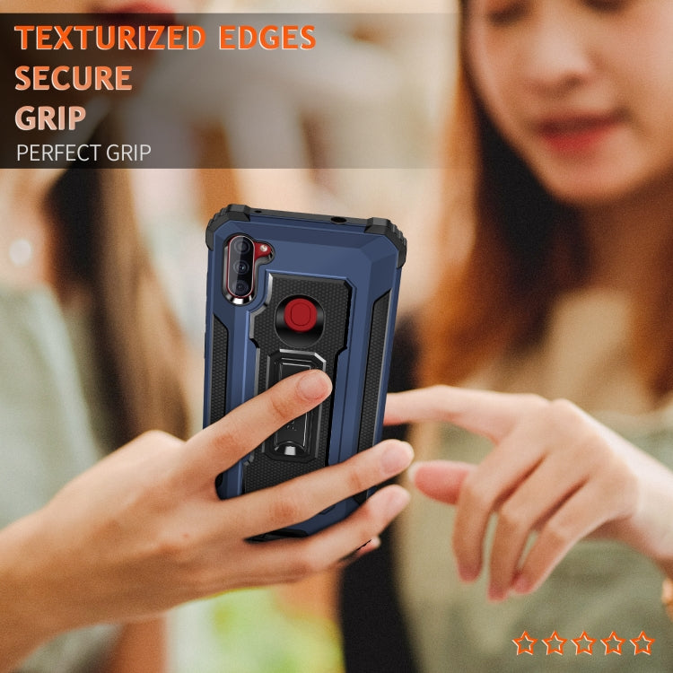 For Samsung Galaxy A11 (US Version) Knight Jazz PC+TPU Shockproof Protective Case with Foldable Holder