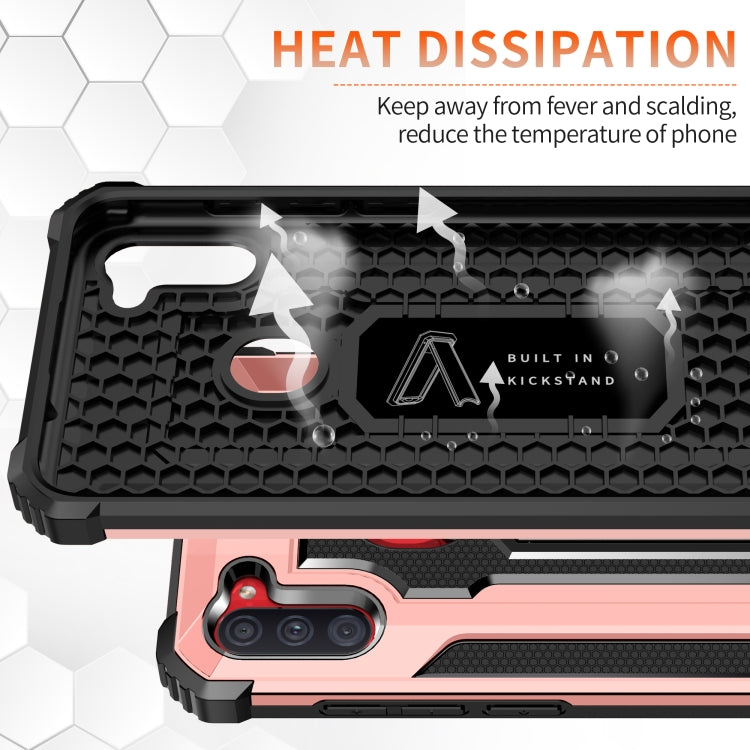 For Samsung Galaxy A11 (US Version) Knight Jazz PC+TPU Shockproof Protective Case with Foldable Holder
