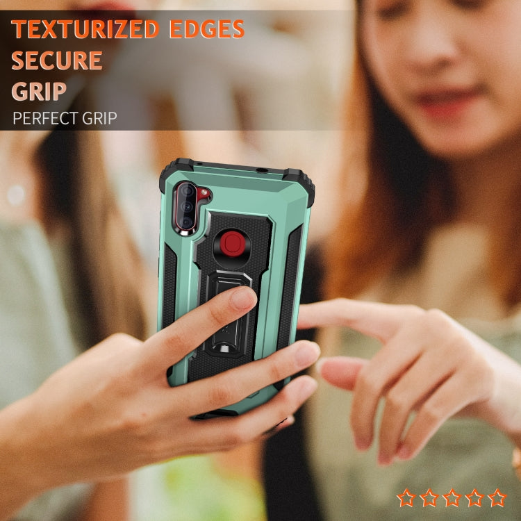 For Samsung Galaxy A11 (US Version) Knight Jazz PC+TPU Shockproof Protective Case with Foldable Holder