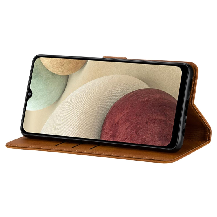 For Samsung Galaxy A12 5G GUSSIM Business Style Horizontal Flip Leather Case with Holder & Card Slots & Wallet