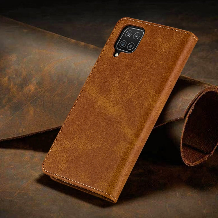 For Samsung Galaxy A12 5G GUSSIM Business Style Horizontal Flip Leather Case with Holder & Card Slots & Wallet