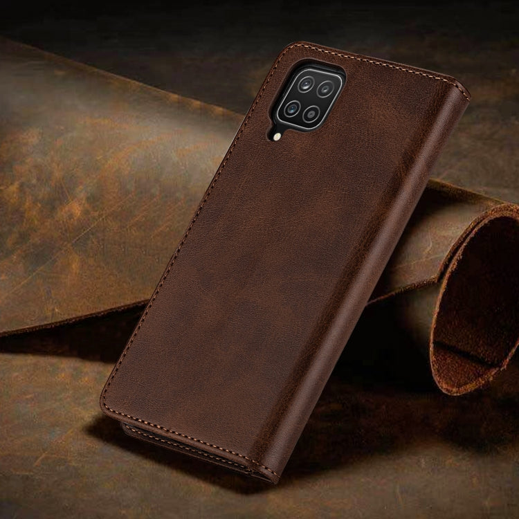 For Samsung Galaxy A12 5G GUSSIM Business Style Horizontal Flip Leather Case with Holder & Card Slots & Wallet