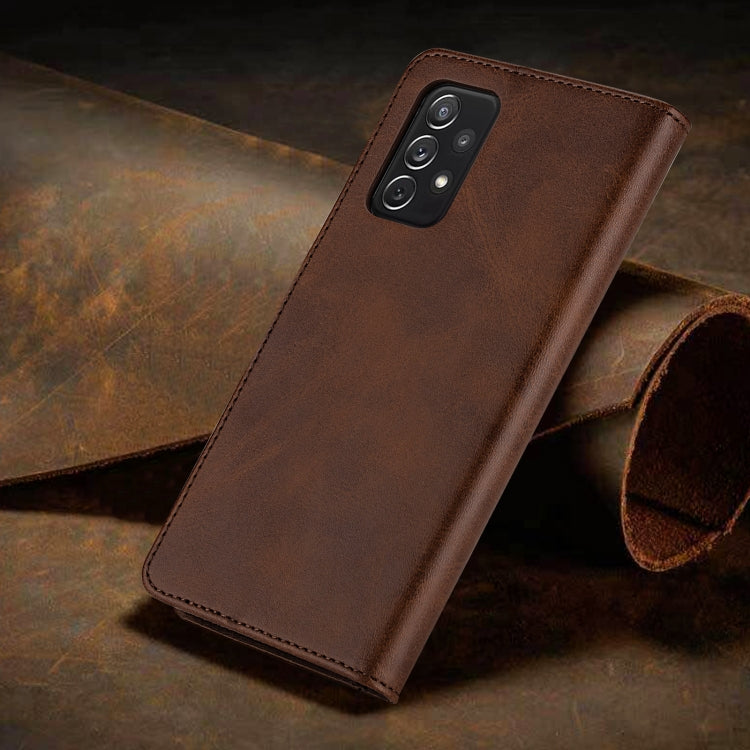 For Samsung Galaxy A52 5G/4G GUSSIM Business Style Horizontal Flip Leather Case with Holder & Card Slots & Wallet