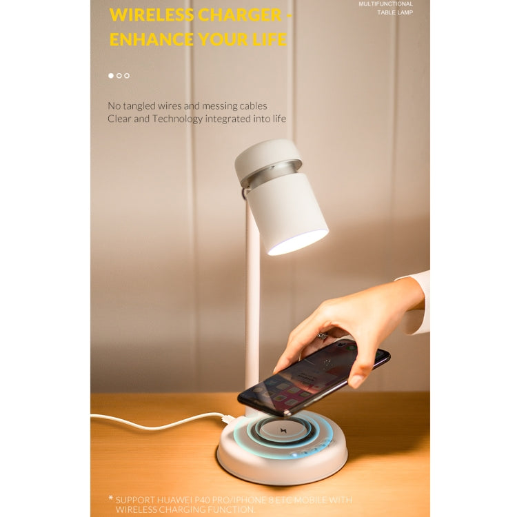 3 In 1 Multi-function Reading Lamp with Bluetooth Speaker & Wireless Charger