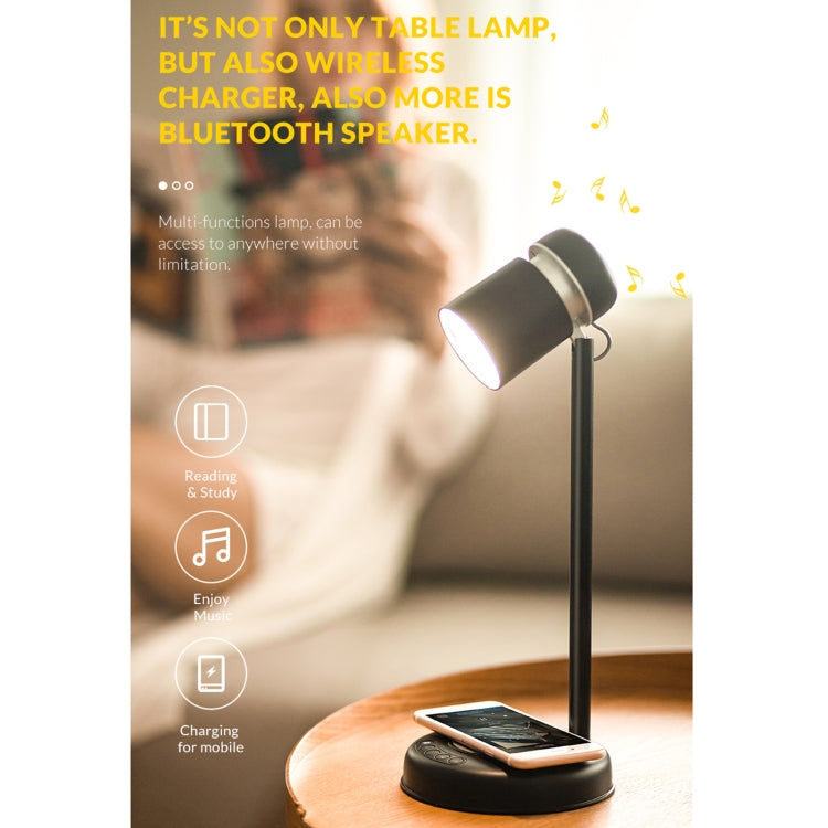 3 In 1 Multi-function Reading Lamp with Bluetooth Speaker & Wireless Charger