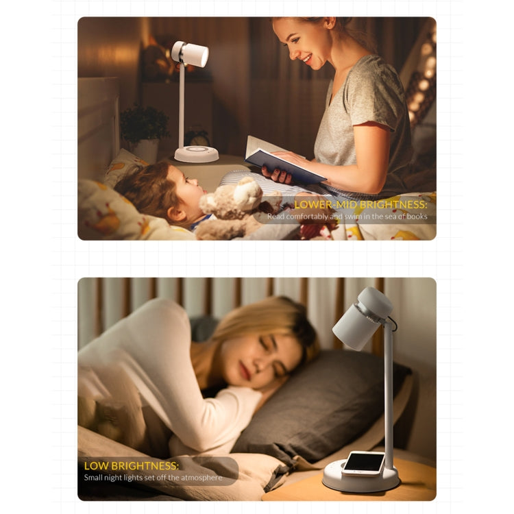 3 In 1 Multi-function Reading Lamp with Bluetooth Speaker & Wireless Charger