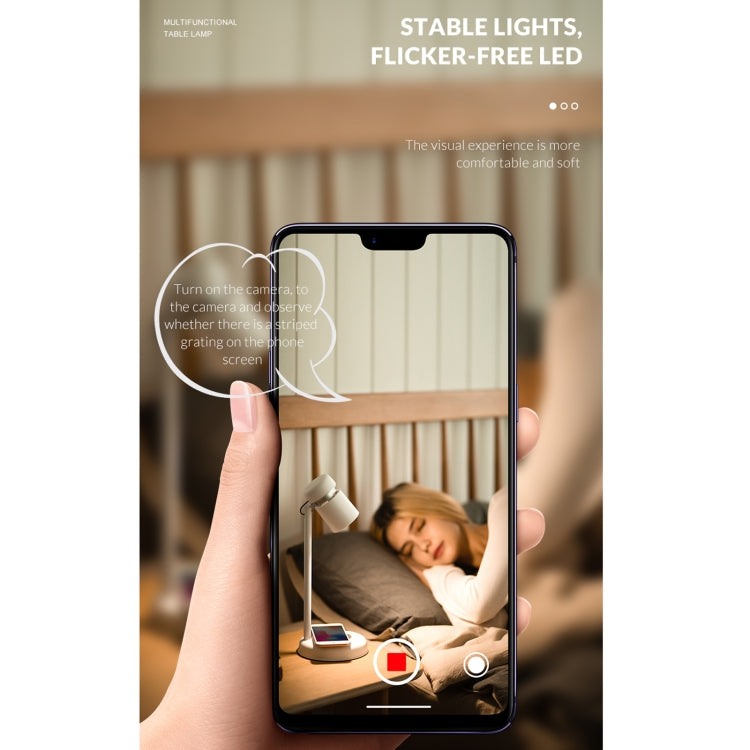 3 In 1 Multi-function Reading Lamp with Bluetooth Speaker & Wireless Charger