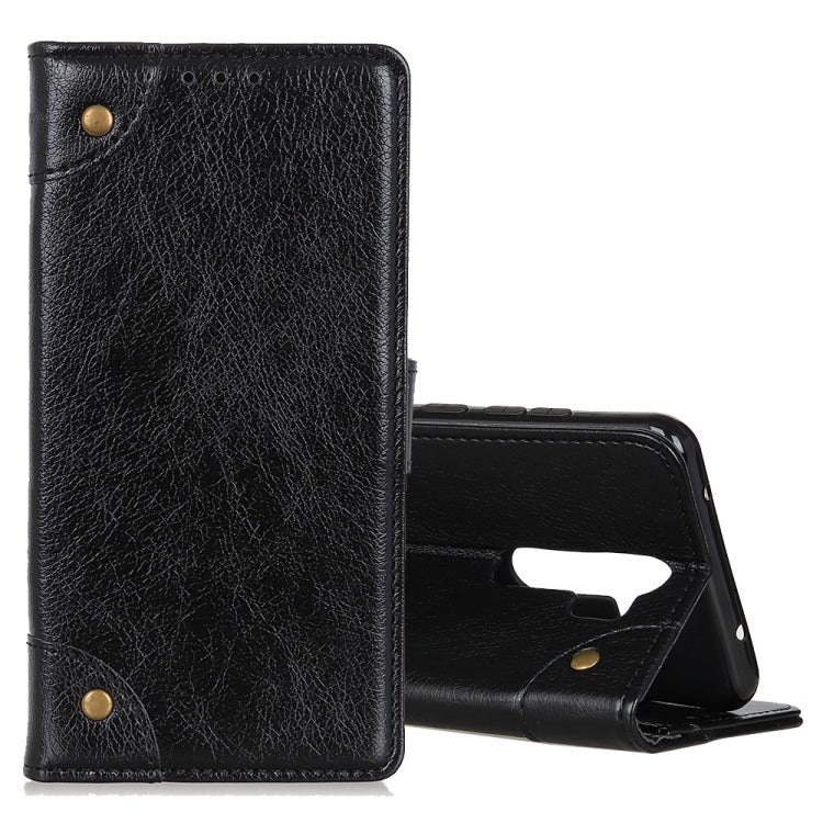 For OPPO A9 (2020) Copper Buckle Nappa Texture Horizontal Flip Leather Case with Holder & Card Slots & Wallet