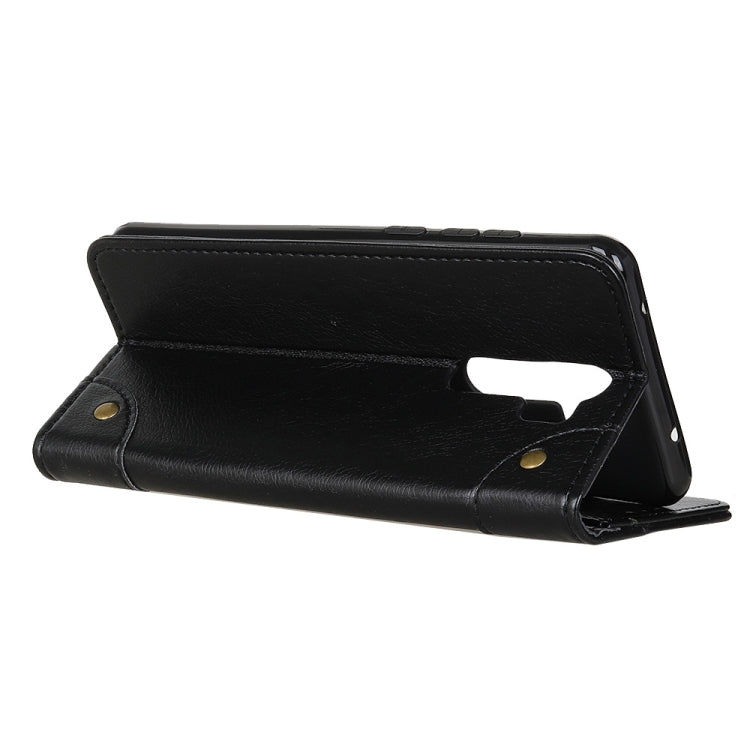 For OPPO A9 (2020) Copper Buckle Nappa Texture Horizontal Flip Leather Case with Holder & Card Slots & Wallet