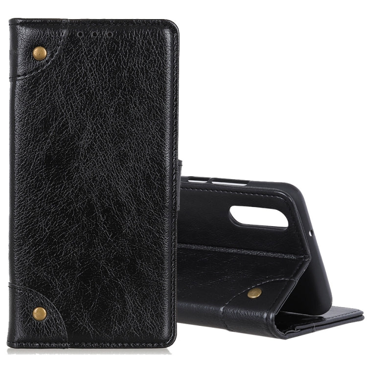 For Galaxy A70s Copper Buckle Nappa Texture Horizontal Flip Leather Case with Holder & Card Slots & Wallet