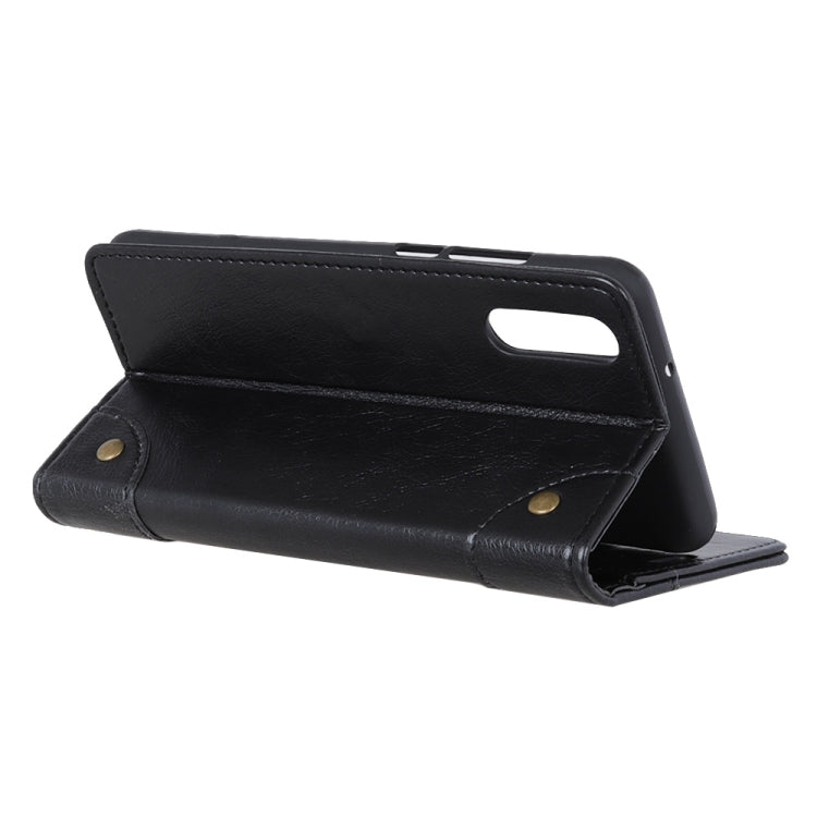 For Galaxy A70s Copper Buckle Nappa Texture Horizontal Flip Leather Case with Holder & Card Slots & Wallet