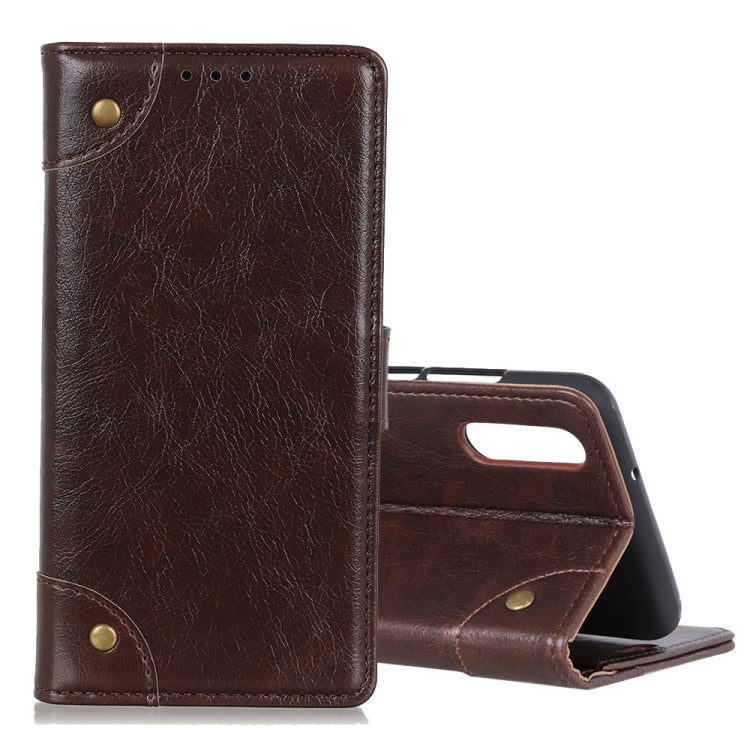 For Galaxy A70s Copper Buckle Nappa Texture Horizontal Flip Leather Case with Holder & Card Slots & Wallet