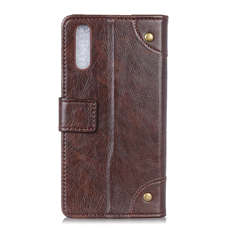For Galaxy A70s Copper Buckle Nappa Texture Horizontal Flip Leather Case with Holder & Card Slots & Wallet