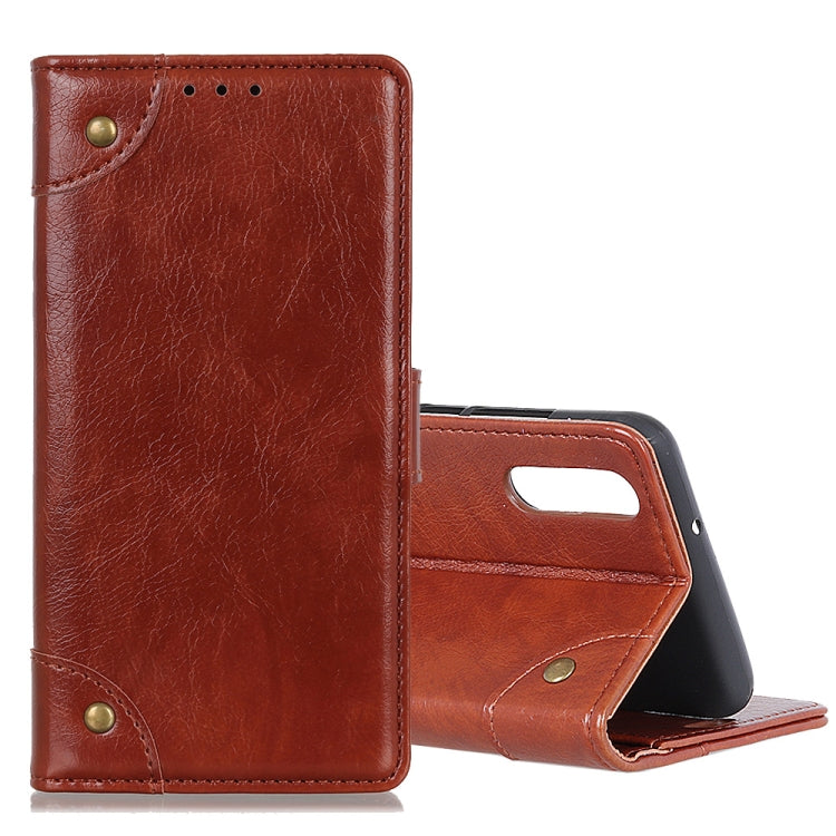 For Galaxy A70s Copper Buckle Nappa Texture Horizontal Flip Leather Case with Holder & Card Slots & Wallet