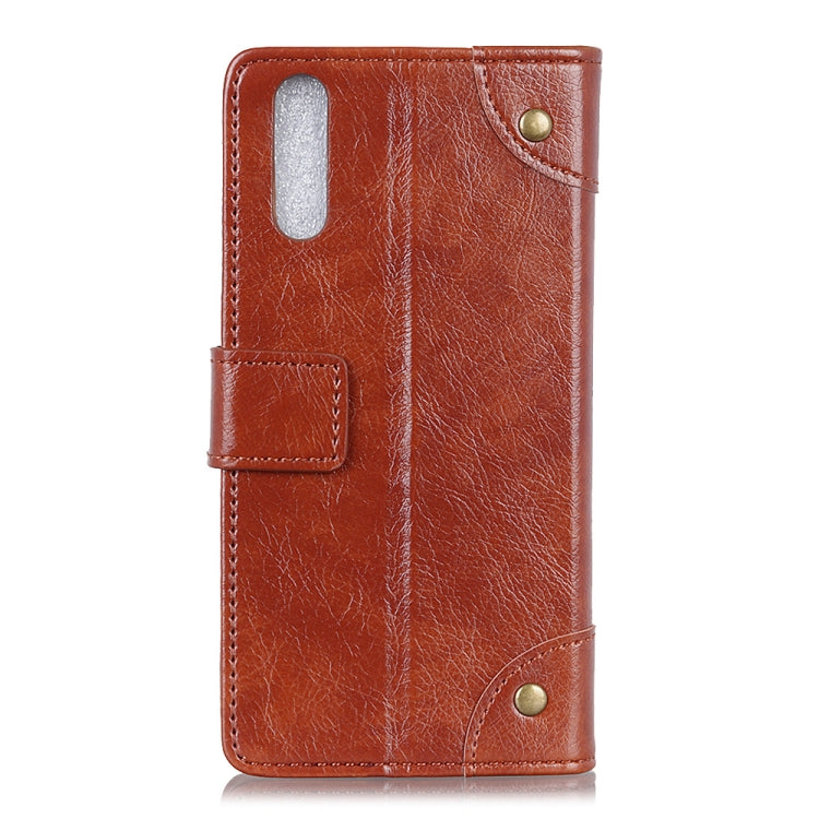 For Galaxy A70s Copper Buckle Nappa Texture Horizontal Flip Leather Case with Holder & Card Slots & Wallet