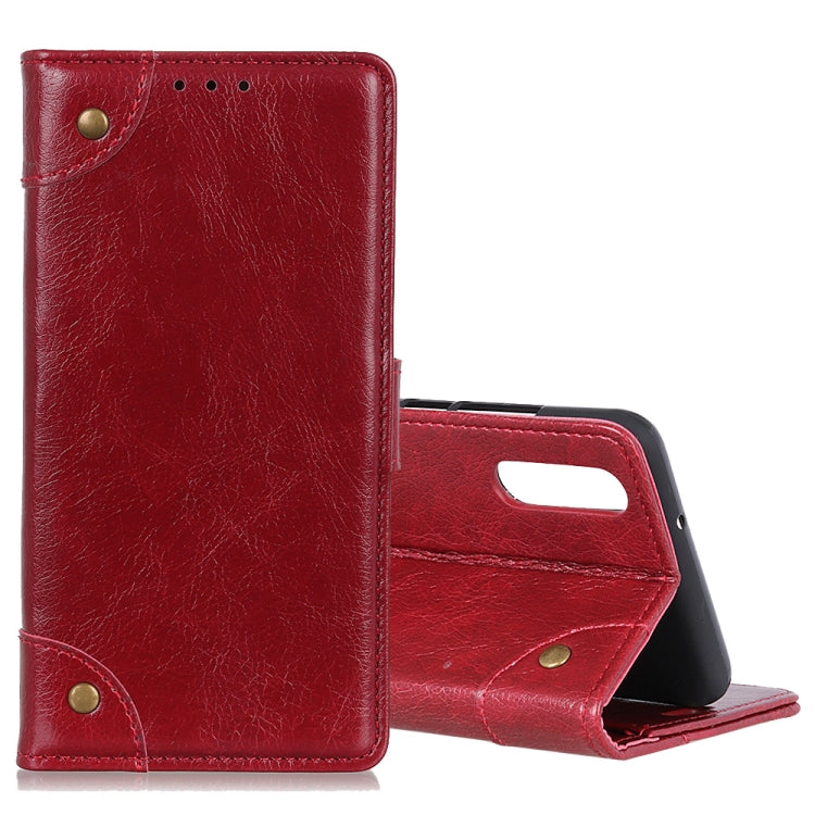 For Galaxy A70s Copper Buckle Nappa Texture Horizontal Flip Leather Case with Holder & Card Slots & Wallet