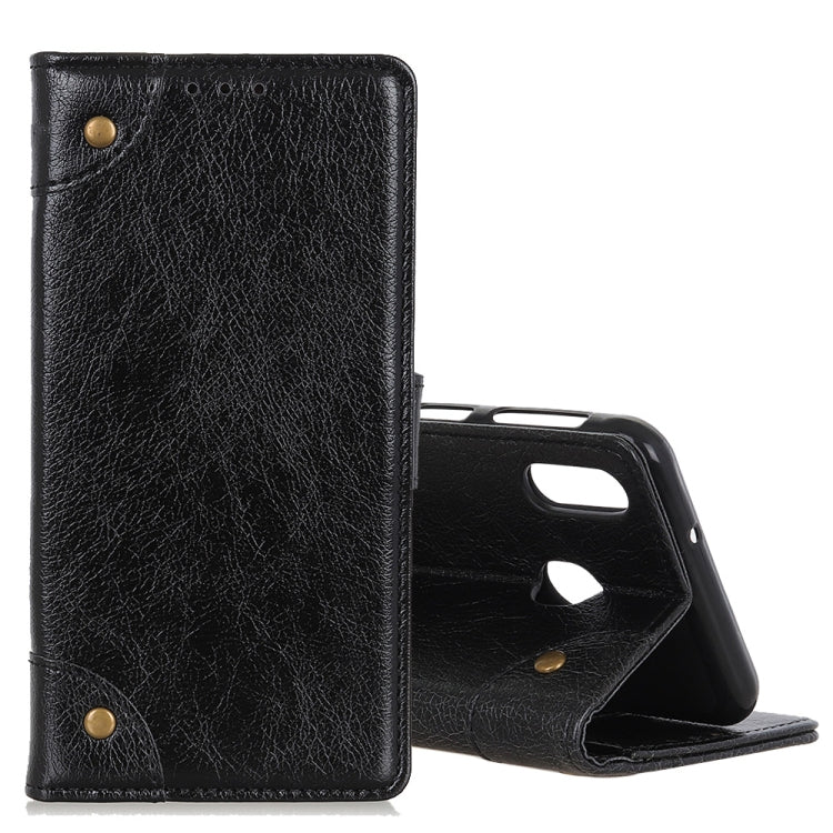 For Galaxy M10s Copper Buckle Nappa Texture Horizontal Flip Leather Case with Holder & Card Slots & Wallet