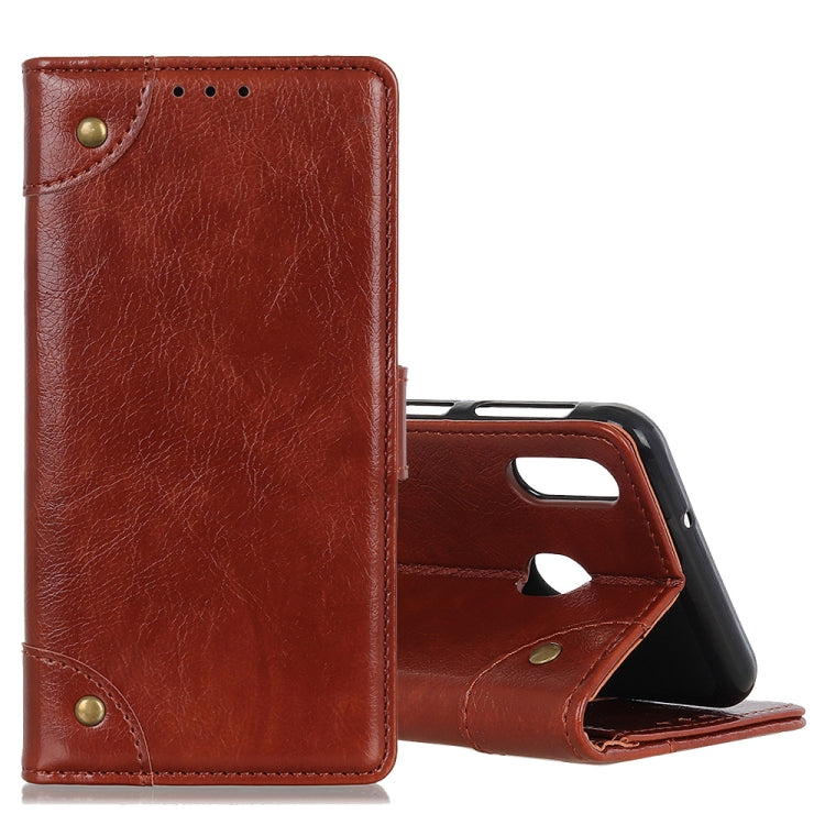 For Galaxy M10s Copper Buckle Nappa Texture Horizontal Flip Leather Case with Holder & Card Slots & Wallet