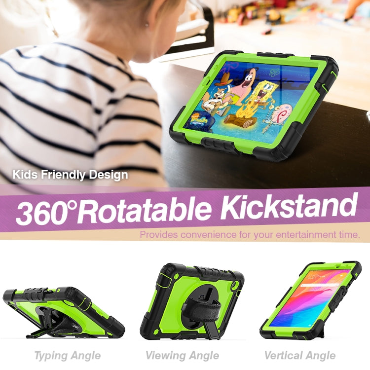 For Huawei MatePad T8 Shockproof Colorful Silicone + PC Protective Case with Holder & Shoulder Strap & Hand Strap
