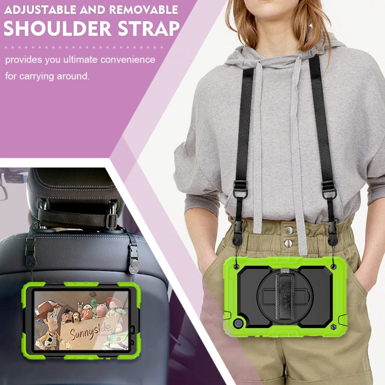 For Huawei MatePad T8 Shockproof Colorful Silicone + PC Protective Case with Holder & Shoulder Strap & Hand Strap
