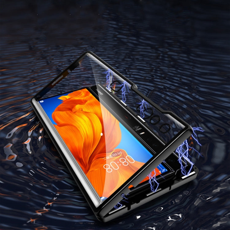 For Huawei Mate Xs Ultra Slim Double Sides Magnetic Adsorption Angular Frame Tempered Glass Magnet Flip Case