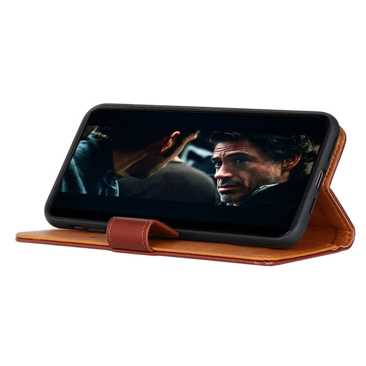 For OPPO Realme GT 5G 3-Color Pearl Texture Magnetic Buckle Horizontal Flip PU Leather Case with Card Slots & Wallet & Holder