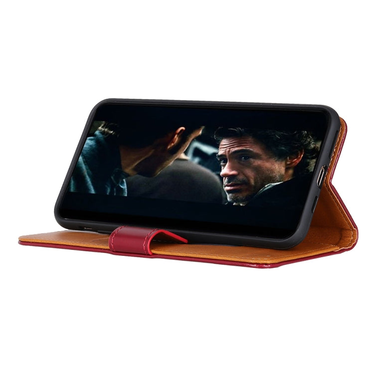 For OPPO Realme GT 5G 3-Color Pearl Texture Magnetic Buckle Horizontal Flip PU Leather Case with Card Slots & Wallet & Holder