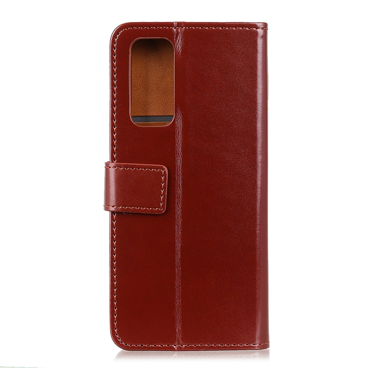 For OPPO Realme V15 5G 3-Color Pearl Texture Magnetic Buckle Horizontal Flip PU Leather Case with Card Slots & Wallet & Holder