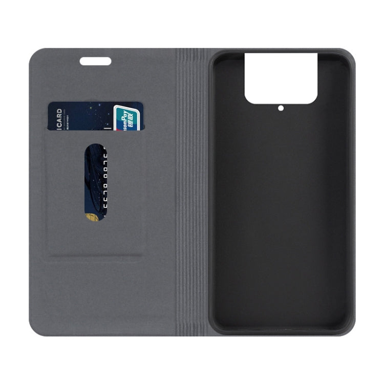 For Asus ZenFone 7 Pro ZS671KS Canvas Three-color Stitching Business Horizontal Flip Leather Case with Holder & Card Slot