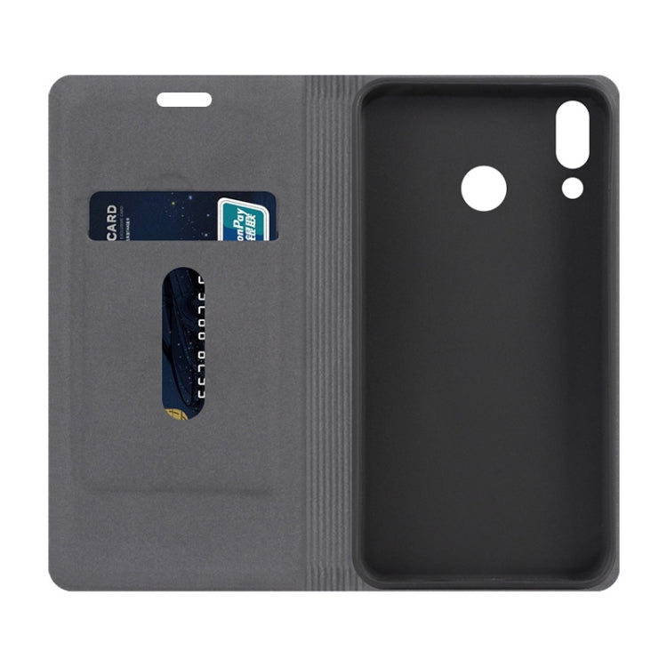 For Asus Zenfone Max (M1) ZB555KL Canvas Three-color Stitching Business Horizontal Flip Leather Case with Holder & Card Slot