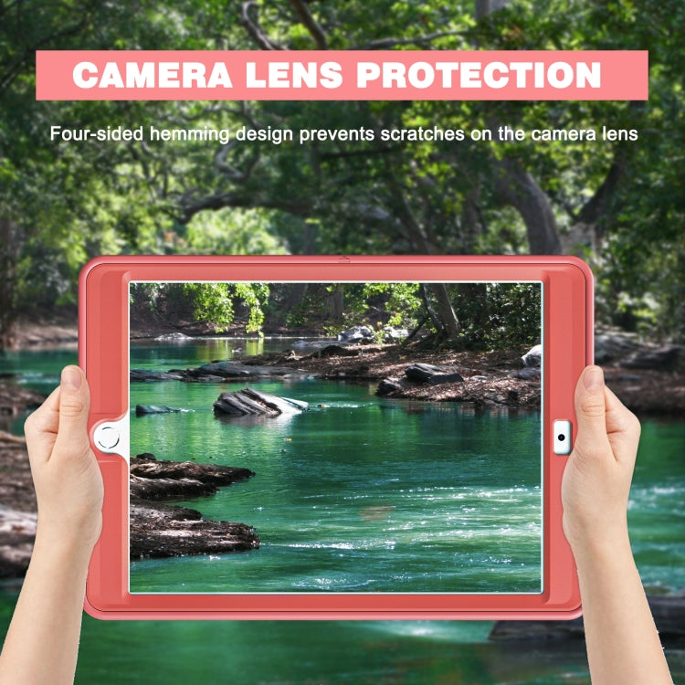 For iPad 10.2 2021 / 2020 / 2019 360 Degree Rotation PC + TPU Protective Case with Holder & Hand-strap & Pen Slot