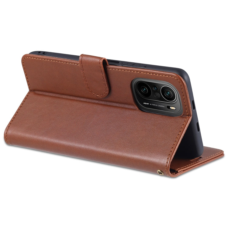 For Xiaomi Redmi K40 AZNS Sheepskin Texture Horizontal Flip Leather Case with Holder & Card Slots & Wallet