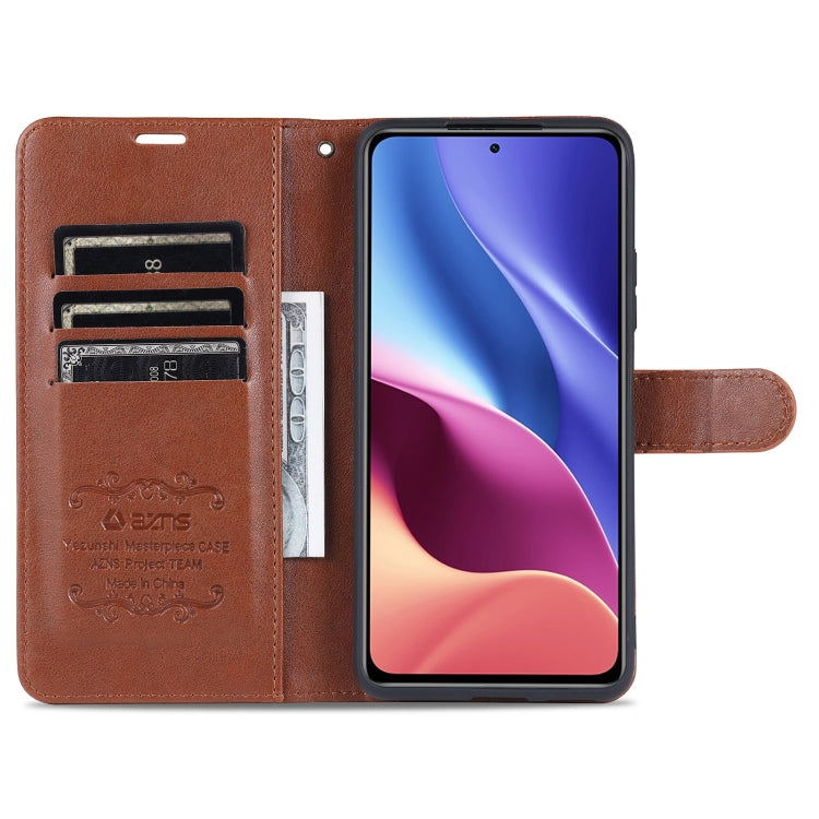 For Xiaomi Redmi K40 AZNS Sheepskin Texture Horizontal Flip Leather Case with Holder & Card Slots & Wallet