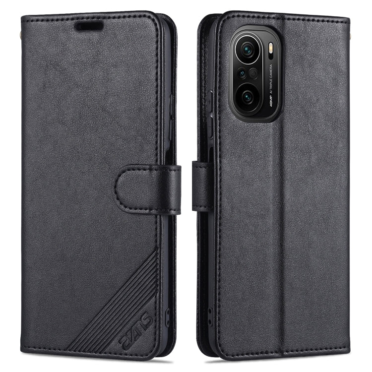 For Xiaomi Redmi K40 AZNS Sheepskin Texture Horizontal Flip Leather Case with Holder & Card Slots & Wallet