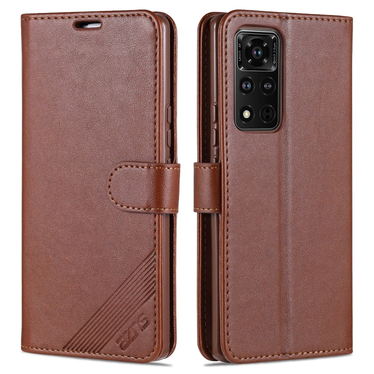 For Honor V40 5G AZNS Sheepskin Texture Horizontal Flip Leather Case with Holder & Card Slots & Wallet