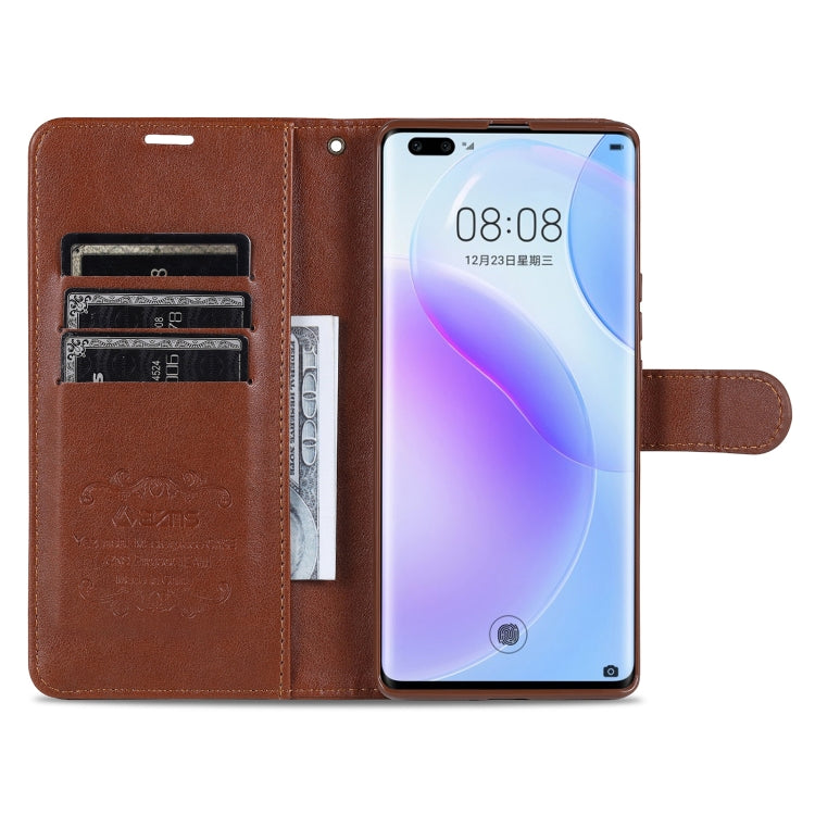 For Honor V40 5G AZNS Sheepskin Texture Horizontal Flip Leather Case with Holder & Card Slots & Wallet
