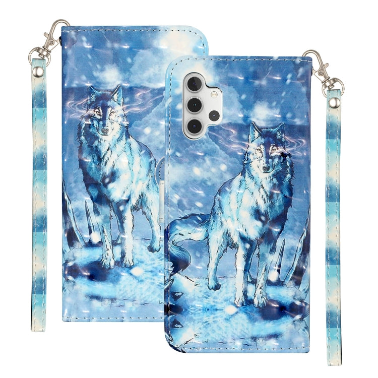 For Samsung Galaxy A32 5G 3D Pattern Horizontal Flip PU Leather Case with Holder & Card Slots & Wallet