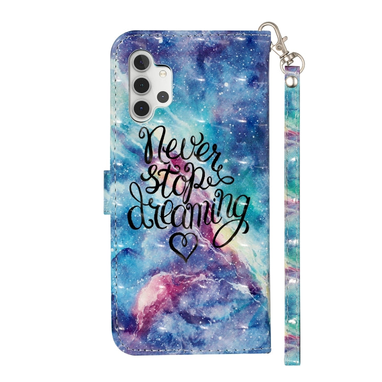 For Samsung Galaxy A32 5G 3D Pattern Horizontal Flip PU Leather Case with Holder & Card Slots & Wallet