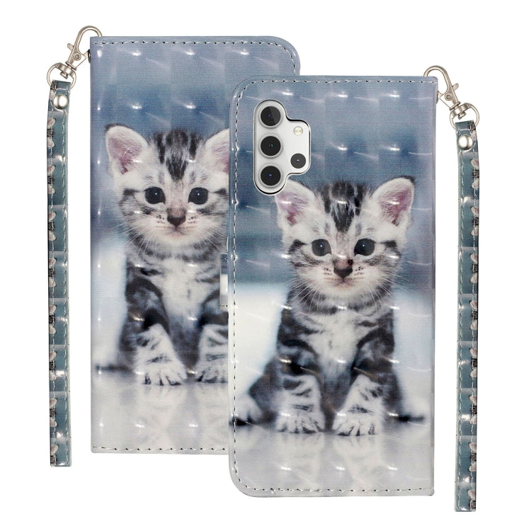 For Samsung Galaxy A32 5G 3D Pattern Horizontal Flip PU Leather Case with Holder & Card Slots & Wallet